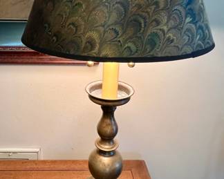 Brass and marble base lamp