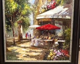 Large framed painting signed by H. Faulkner