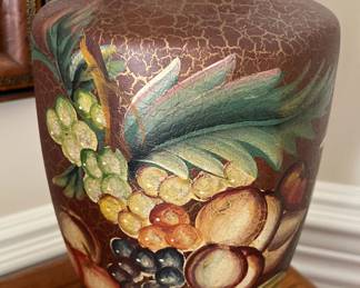 Hand painted crackle vase