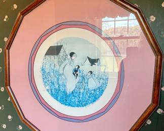 Framed print numbered and signed by P. Buckley Moss (#981/1000)