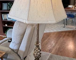 Brass floor lamp