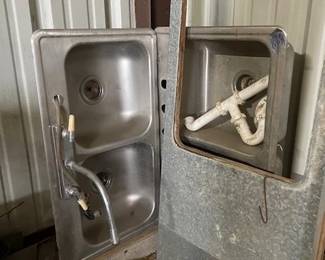 stainless sinks and countertop
