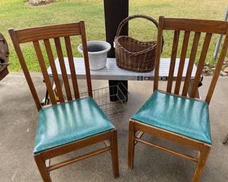 Oak side chairs