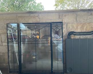 stained glass door inserts and kid.s folding table