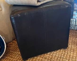 small footstool and fabric to recover