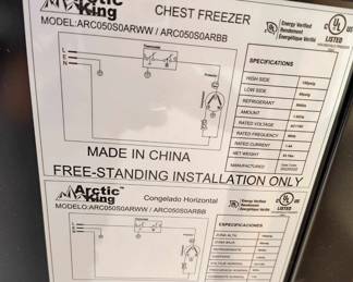arctic king freezer