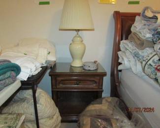 night stand and lamp