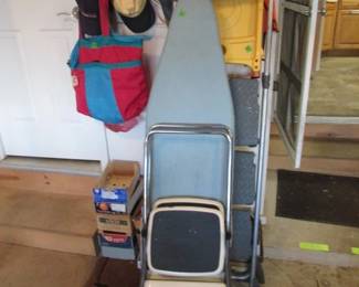 stools and ironing board