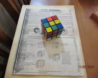 vintage rubiks cube with instructions