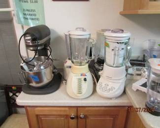 Kitchenaid mixer, blenders