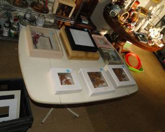 Wonderful vintage kitchen table, and lots of great items for decorating as well