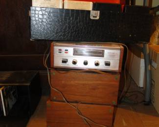 8 track player complete with speakers, 8 tracks are sold separately at $1 per 8 track tape 