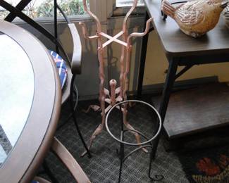 Vintage metal plant stands