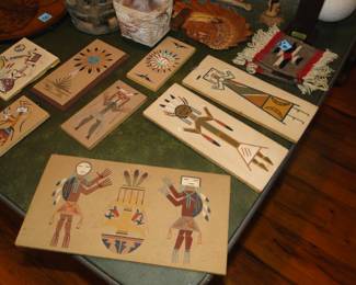 Native American sand art, very rare and collectible