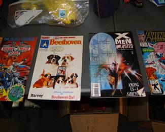 Beethoven and X-Men comic books