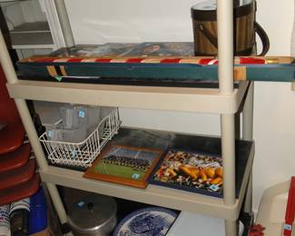 More great items on this shelf, sorry folks shelving unit is not included
