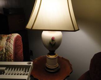 Beautiful porcelain lamp with outstanding shade