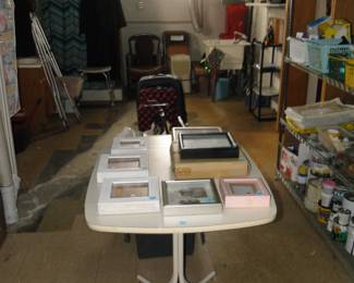 Most everything in the basement is for sale, including this magnificent table.  Why is it so magnificent, well, it is a drop leaf table, and it saves space, when you do not need the full table. And her name is Doris.