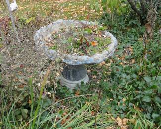 Bird Bath, large, also could be used as shown, as a large birdbath that doubles as a garden space for plants