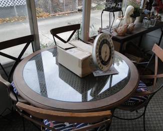 Glass top wicker and all