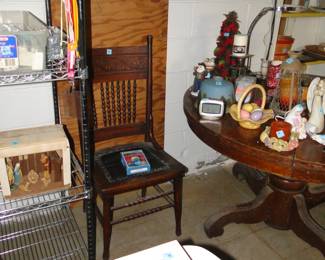 Very nice solid wood, antique chair.