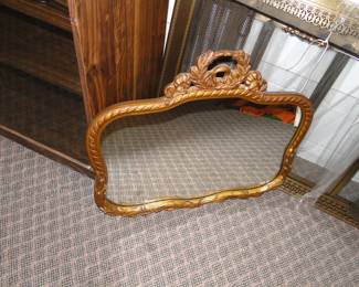 Vintage gold framed mirror, with spectacular detail and design