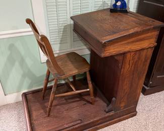 Antique child’s school desk