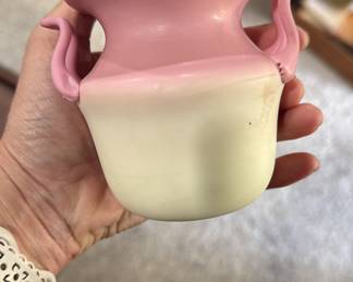 Antique Peachblow Satin Art Glass Uranium