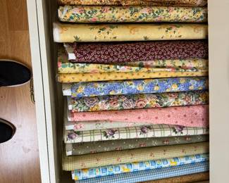 Tons of beautiful fabric