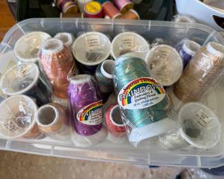 Rainbow quilting thread