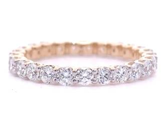 2.00 Carat Diamond Shared Prong Full Eternity Ring in 14k Yellow Gold