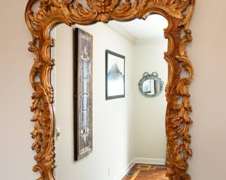 LaBarge Made in Italy — Carved Wooden Italian Giltwood Mirror – 35 1/2” Wide by 57” tall
