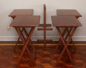 Vintage Foldable TV Tray Tables