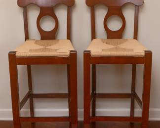 Pair of 2 Bar Chair Stools Counter Height