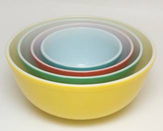 2 Sets of Vintage Pyrex Primary Colors Mixing Bowls Set of 4 Each