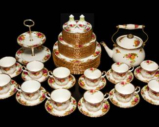 24-Place Setting piece Royal Albert “Old Country Rose” Bone China Made in England  — Amazing Huge NOVEMBER 2024 Brentwood Estate Sale located in a 5,000+ sqft home located off Granny White Pike Road near Murray Lane — Brentwood, TN — Vintage Jewelry, Clothing, Purses, Collectibles —Only minutes from Nashville Tennessee, Franklin, Cools Springs, Belle Meade, Green Hills, Governors Club, Nolensville, Spring Hill, Columbia, Murfreesboro, Smyrna, Berry Hill.