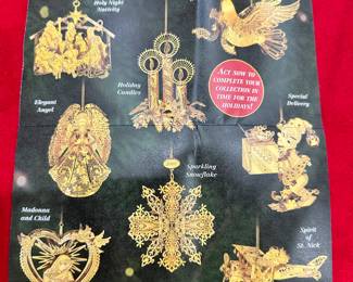 Danbury Mint 23K Gold Plated Keepsake Ornaments