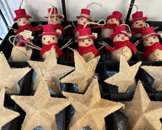 Burlap Christmas Ornaments