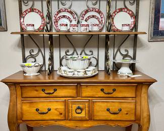 Holly Holiday Punch Bowl Set with 10 Cups and Large Platter, HH Cake Plate and Server and HH Footed Bowl