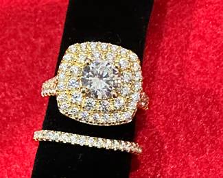 Gold Plated Silver Rings with CZ's