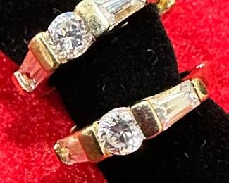 Gold Plated Silver with CZ's