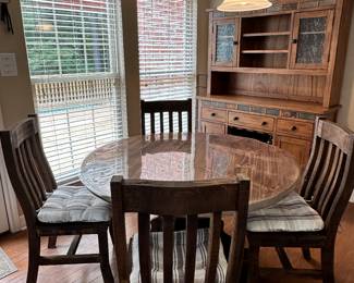 Breakfast/Game Table Set: Table and Four Chairs, 