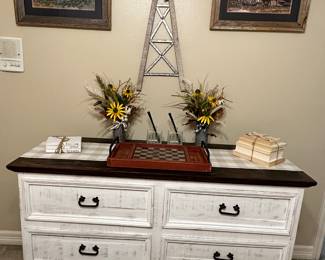 6 Drawer Whitewash "Sierra Leon" Dresser