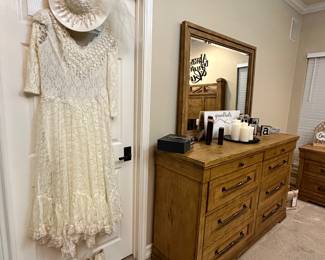 Western Style Wedding Dress, Hat and Shoes