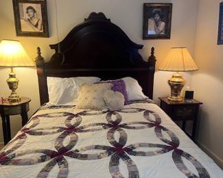 Gorgeous bed with mattress still covered in original plastic