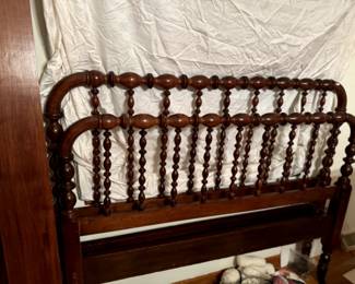 Vintage Spool full size beds with slats