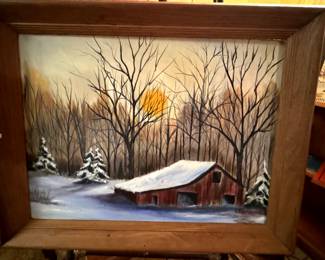 Vintage acrylic painting