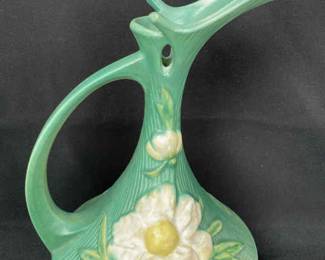 Vintage Roseville Pottery Peony Ewer
