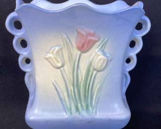 Vintage Hull USA Lavender Tulips Vase
