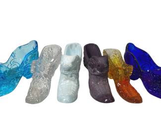 Fenton * Boyd Cat Head * Daisy & Button Glass Slippers
